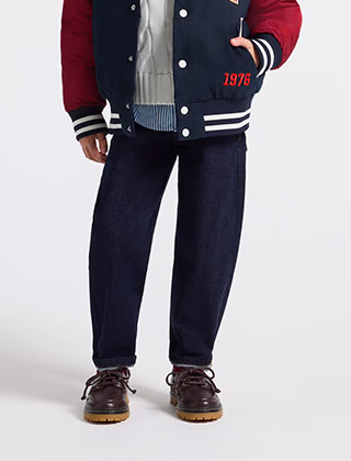 Pantalon coupe barrel garçon