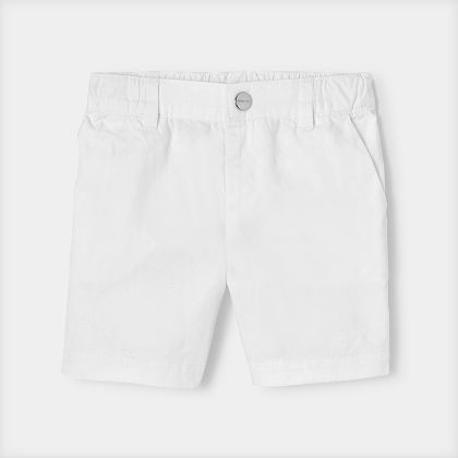 Short bébé garçon en coton - blanc