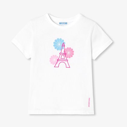 T-shirt enfant fille manches courtes - blanc