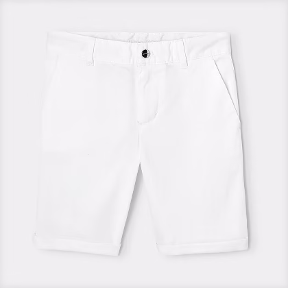 Bermuda coupe slack enfant garçon - blanc