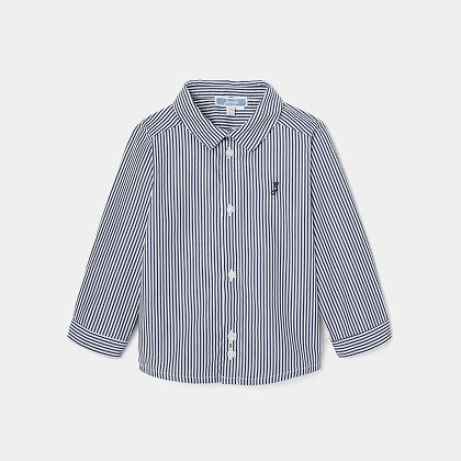 Chemise à rayures bébé garçon - blanc/bleu