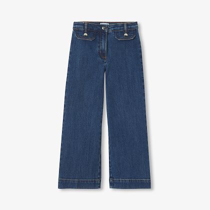 Jean large enfant fille - denim moyen