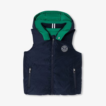 Doudoune sans manches réversible enfant garçon - marine/vert