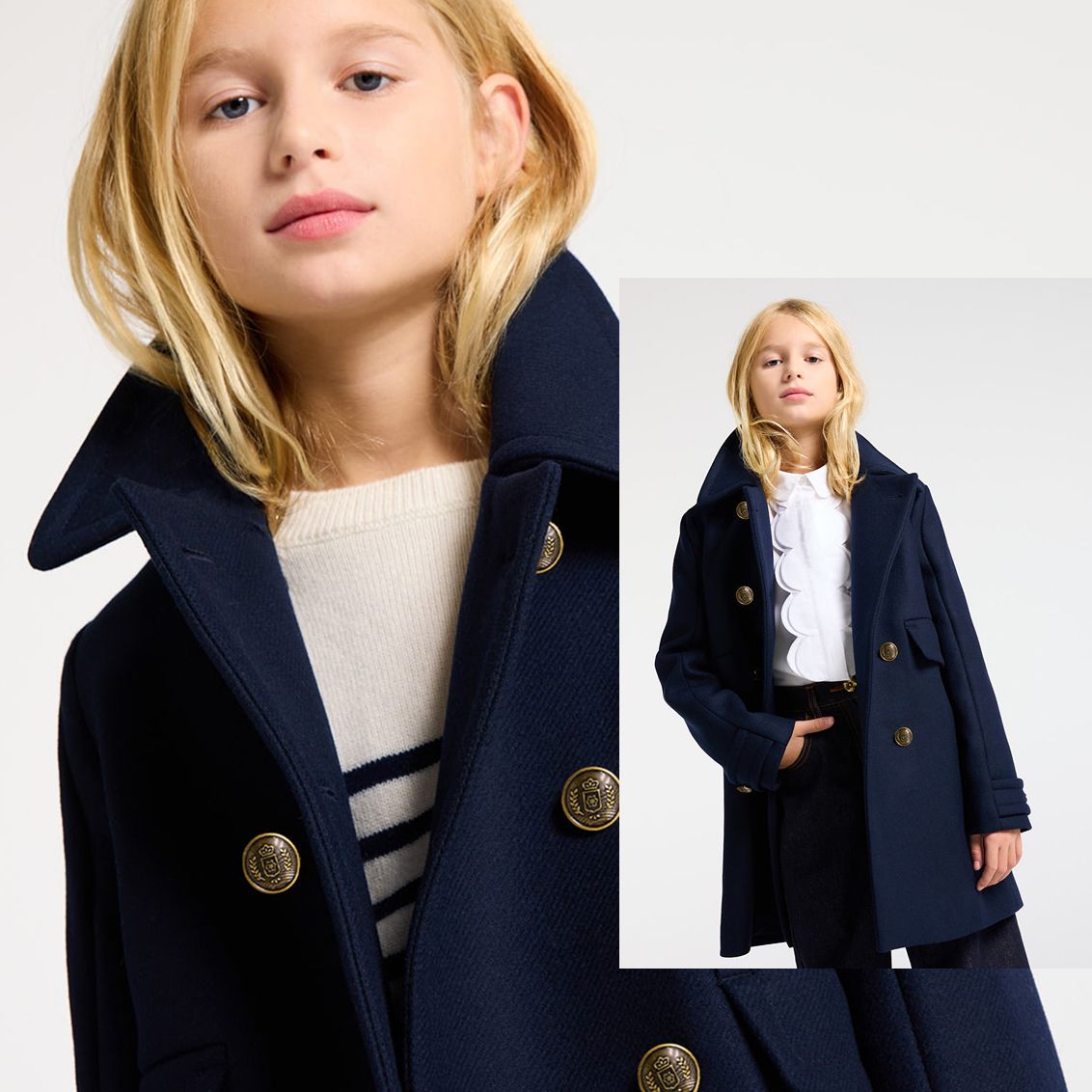 Découvrir le manteau en laine aux finitions soignées