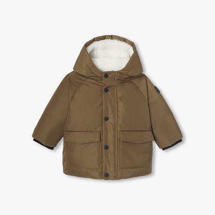 Parka bébé garçon en nylon - mastic