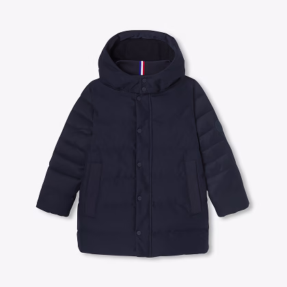 Doudoune enfant garçon effet flanelle - marine