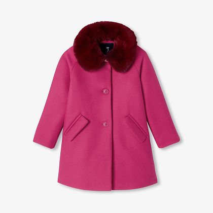 Manteau anglais enfant fille - cerise clair