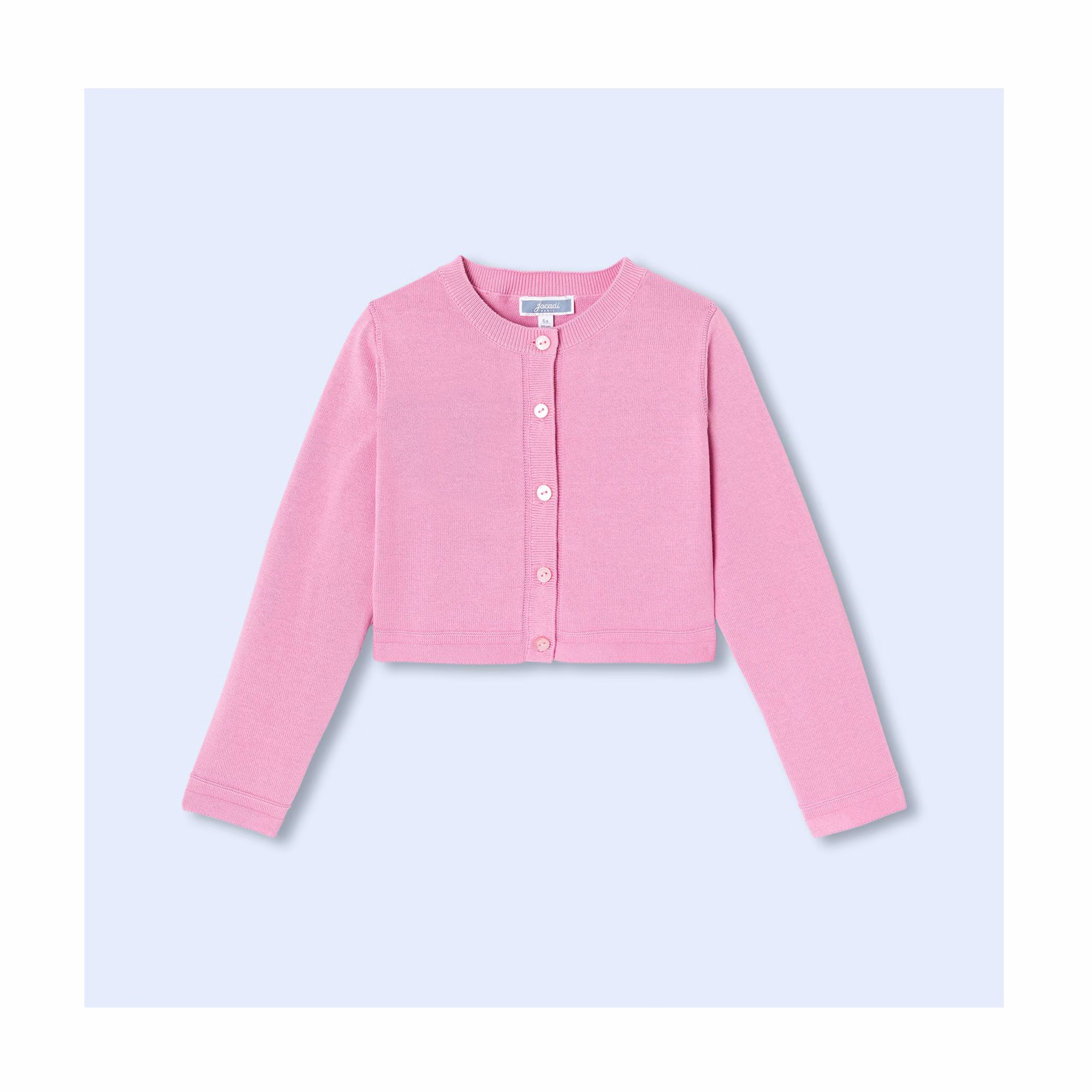 Cardigan enfant fille en jersey - rose