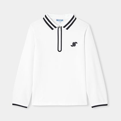 Polo enfant garçon en coton - blanc