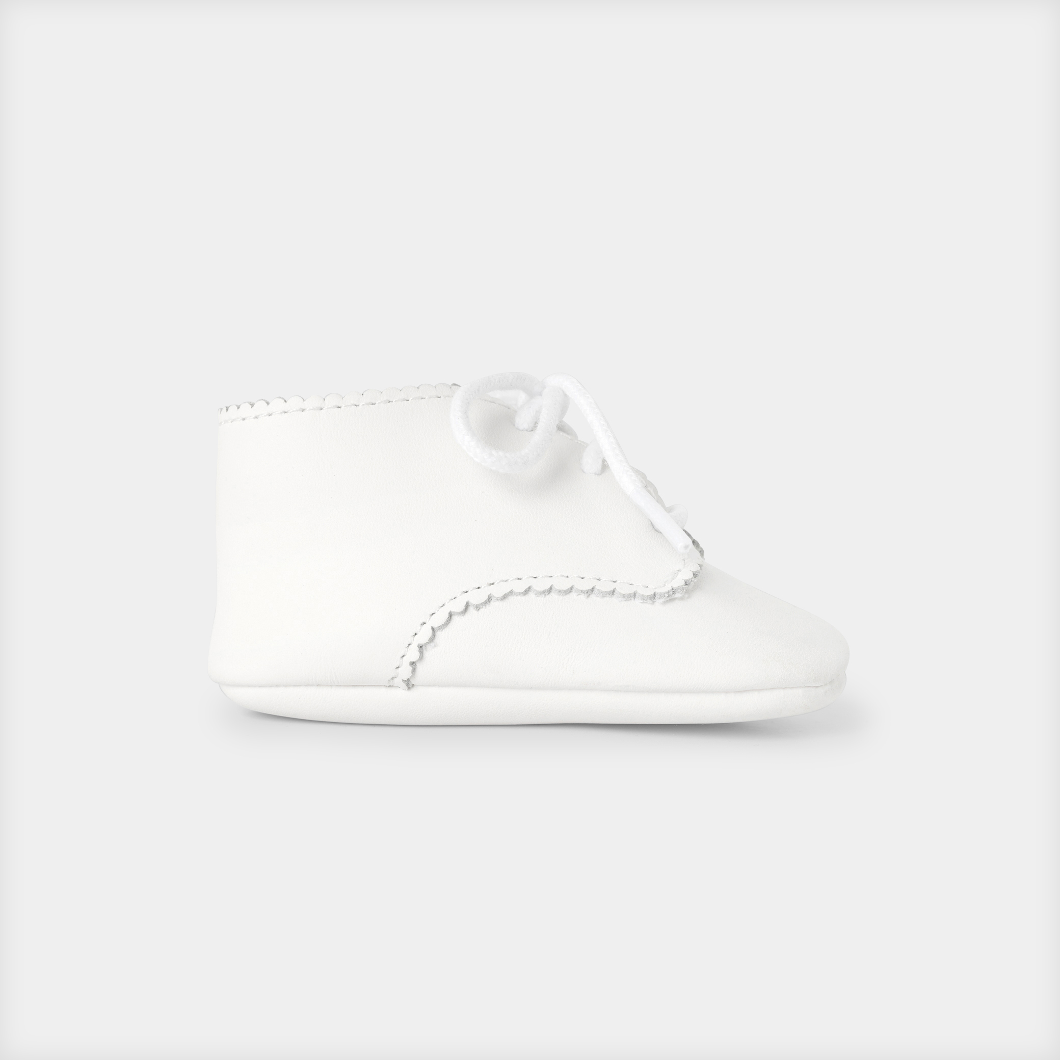 Jacadi - Bottons en cuir bébé - Blanc - Taille: 17 - Idéal Cadeau naissance