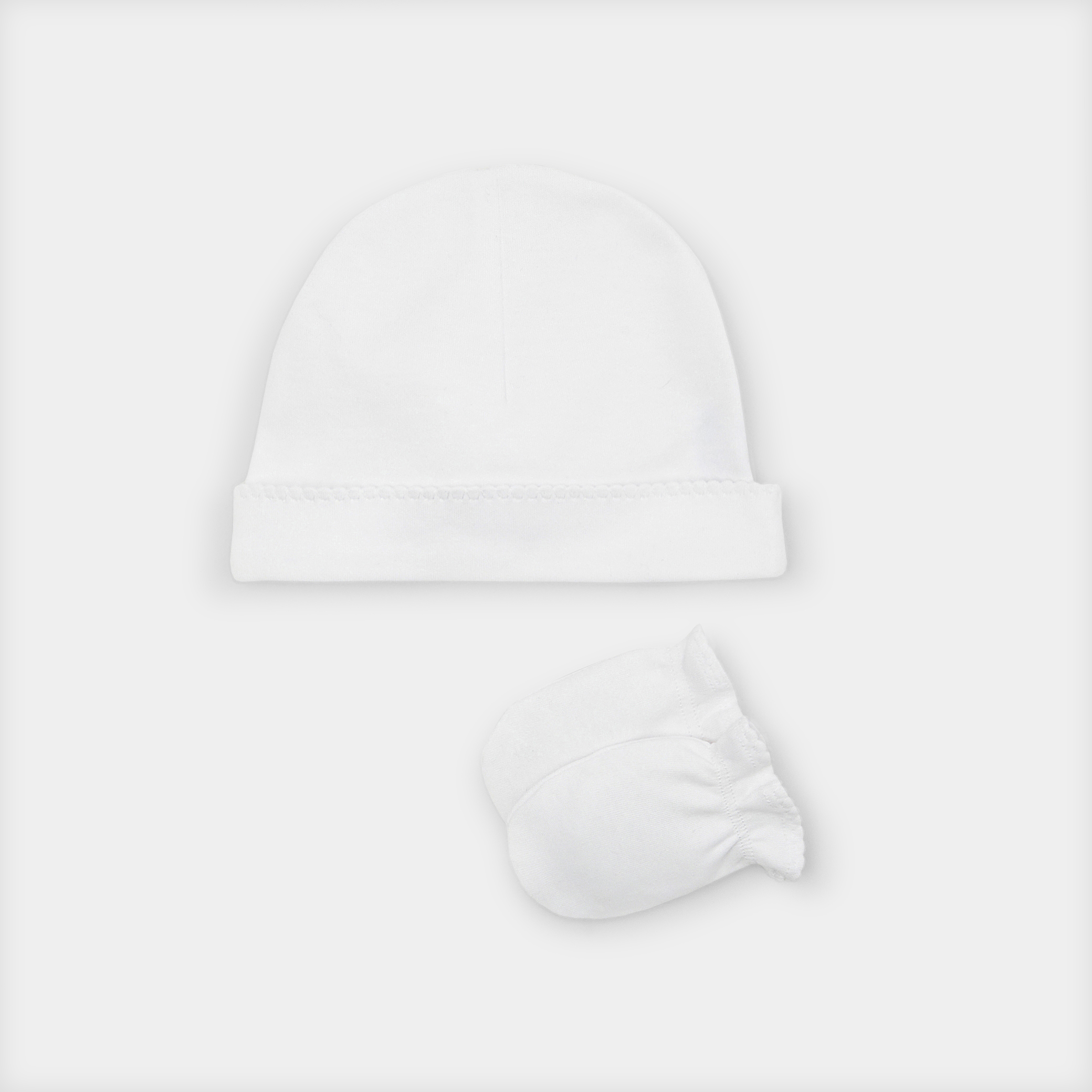 Jacadi - Ensemble bonnet et moufles bébé - Blanc - Taille: 39 - Idéal Cadeau naissance