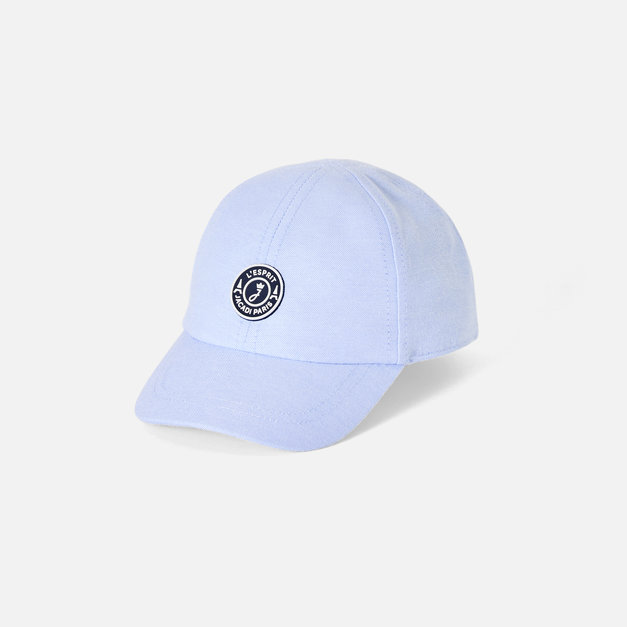 Jacadi - Casquette bébé en Oxford - Bleu/Blanc - Taille: 47