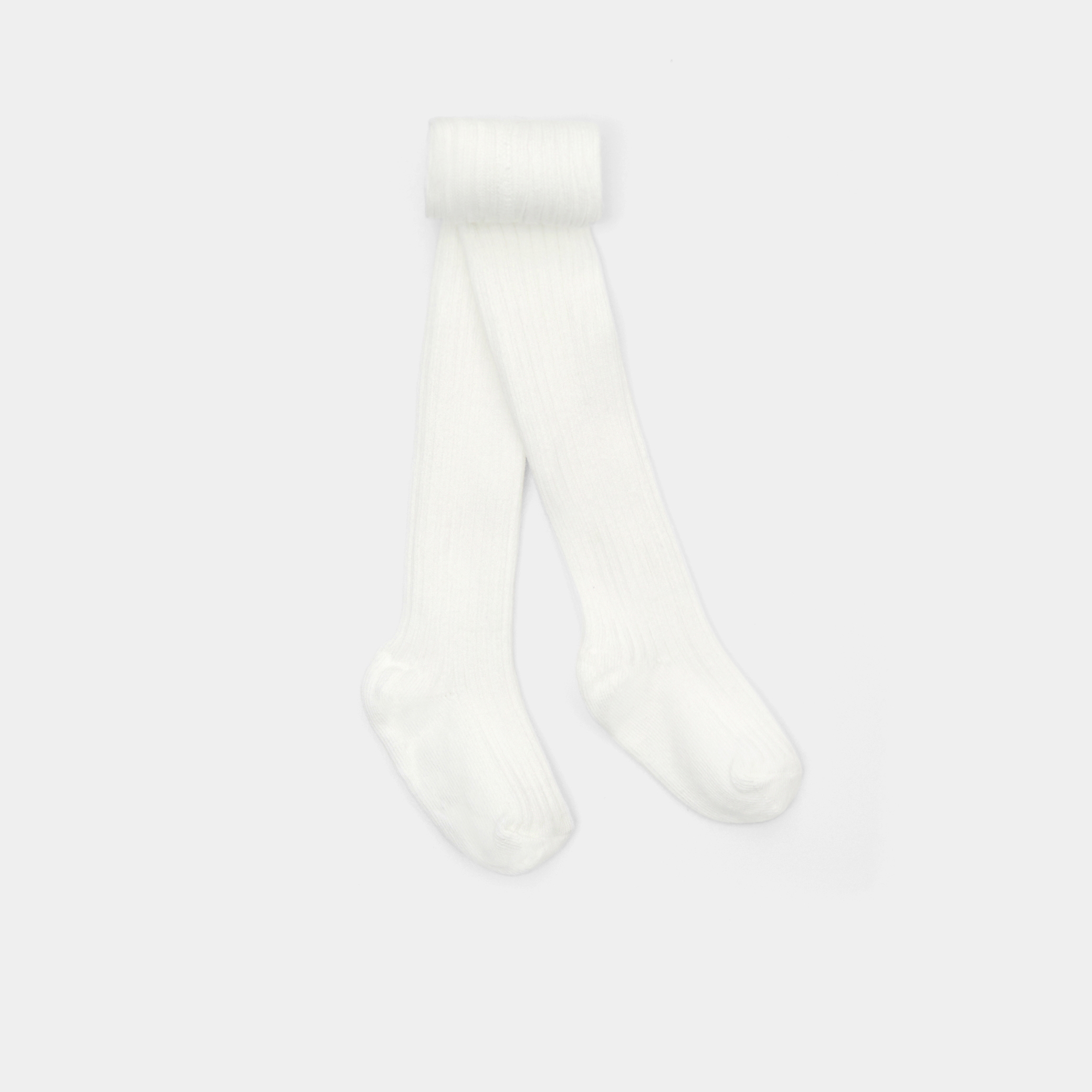 Jacadi - Collants côtelés bébé - Blanc - Taille: 15/16 - Idéal Cadeau naissance