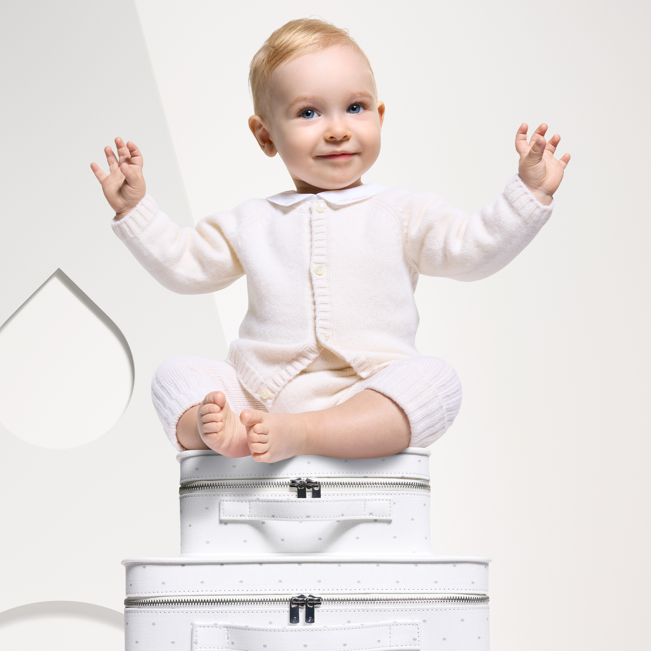 Jacadi - Cardigan bébé en cachemire - Blanc - Taille: 18M - Idéal Cadeau naissance