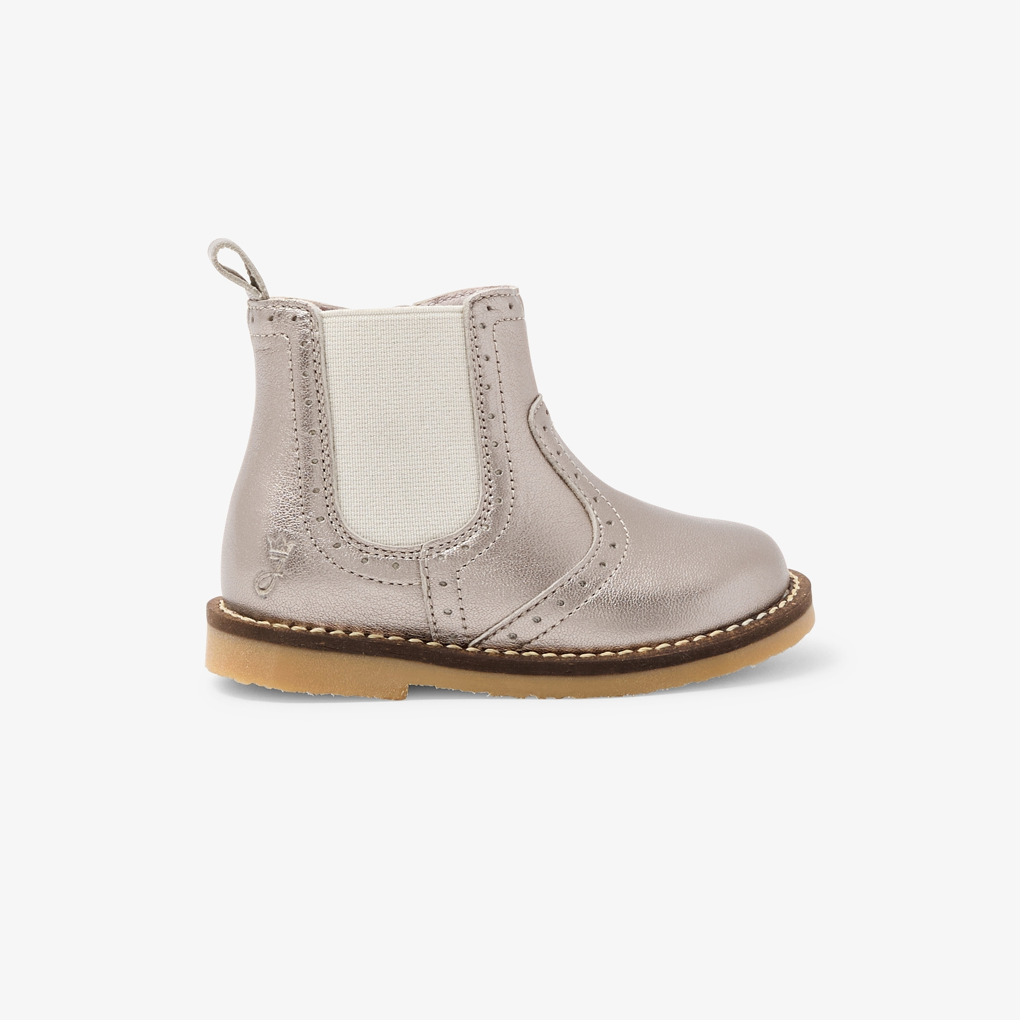 Jacadi - Chelsea boots pour bébé en cuir verni - Gris - Taille: 22