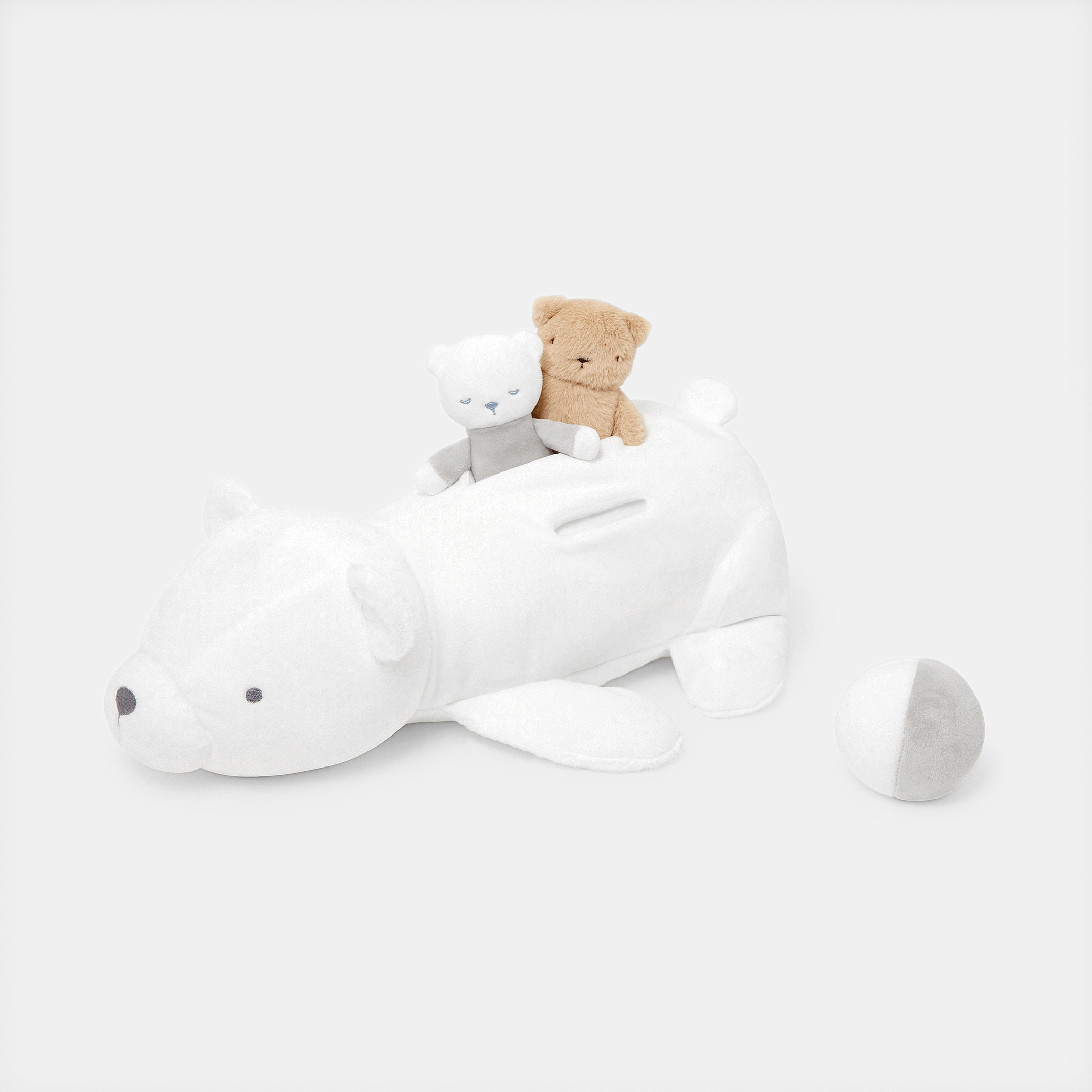 Jacadi - Peluche d'activités ours blanc - Blanc