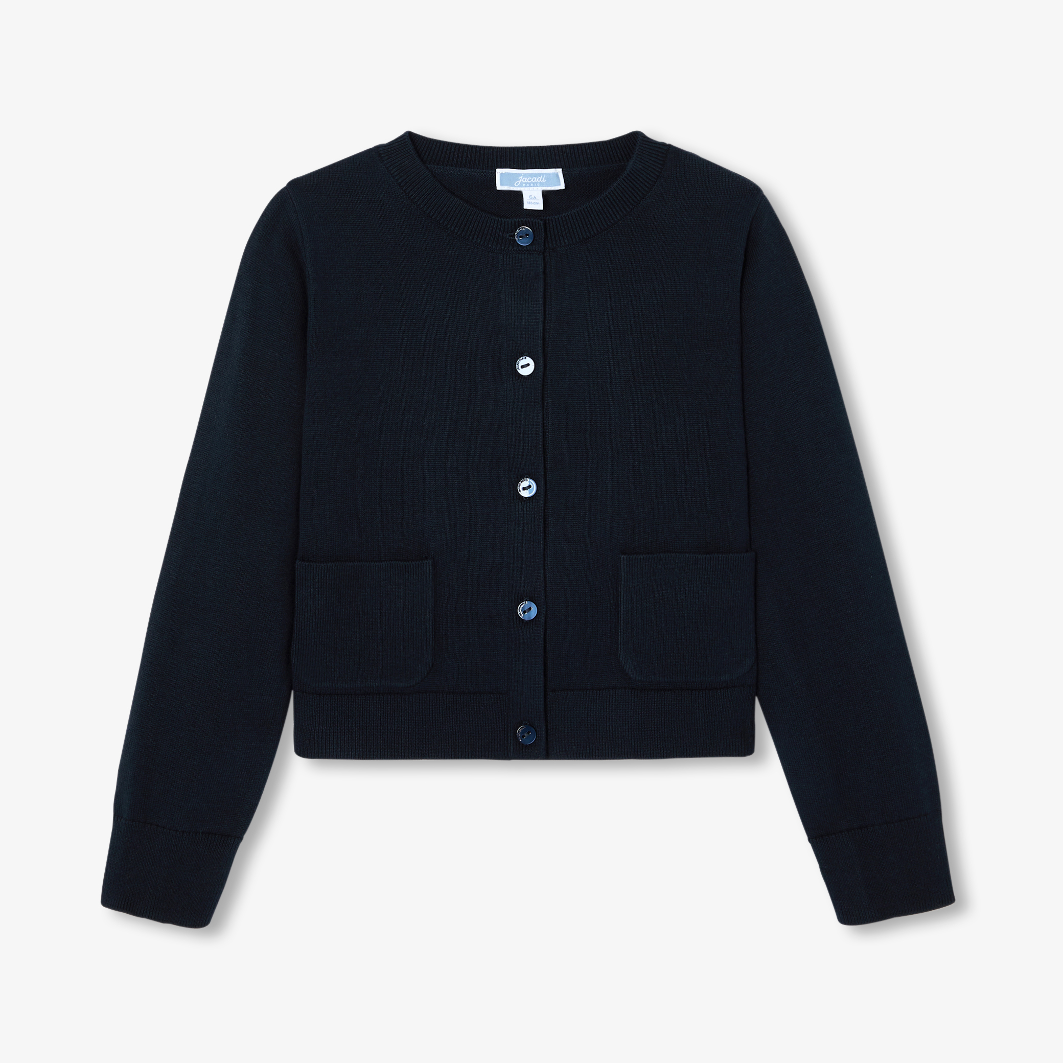 Jacadi - Cardigan pour fille en jersey - Bleu - Taille: 04A