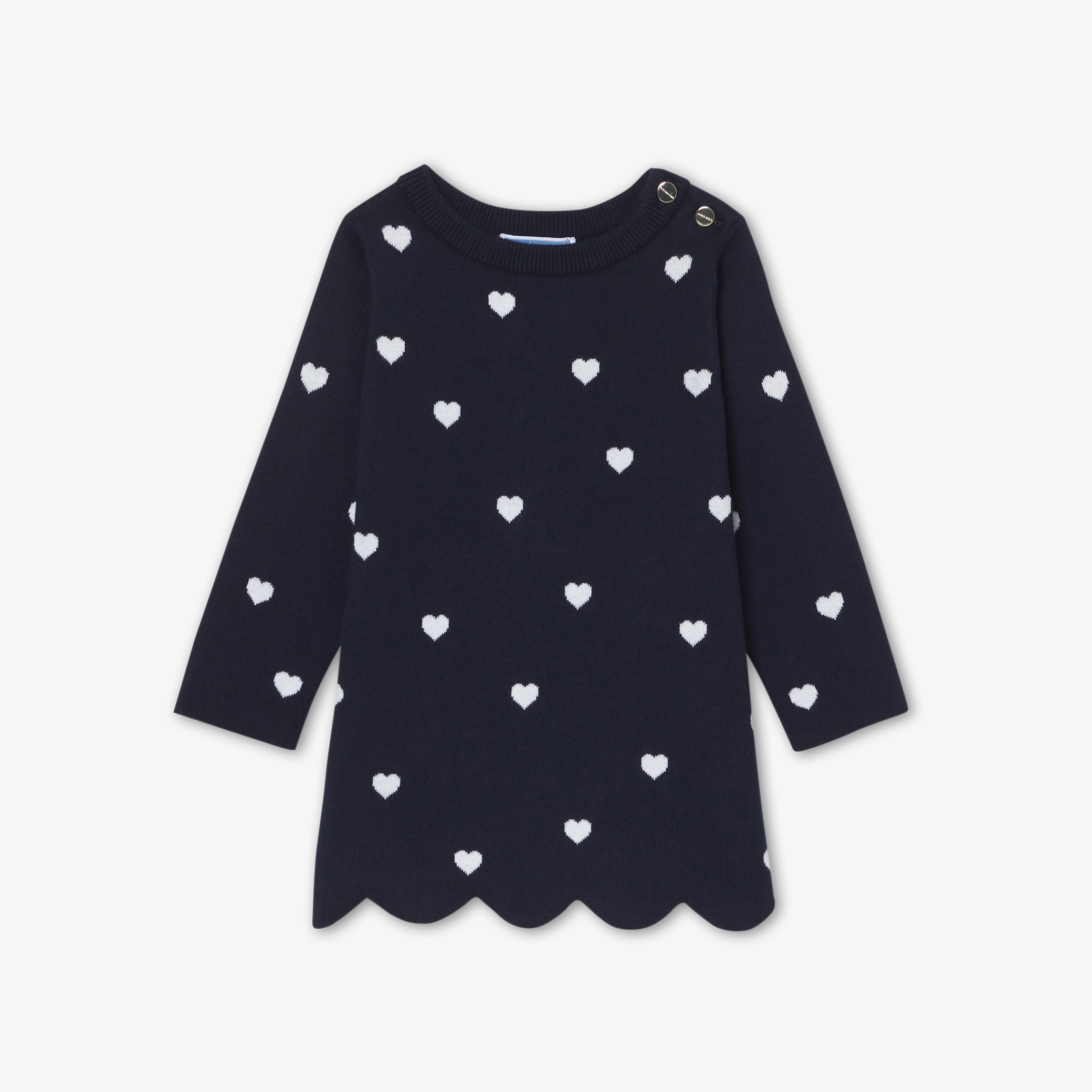 Jacadi - Robe pour bébé en coton - Bleu - Taille: 06M