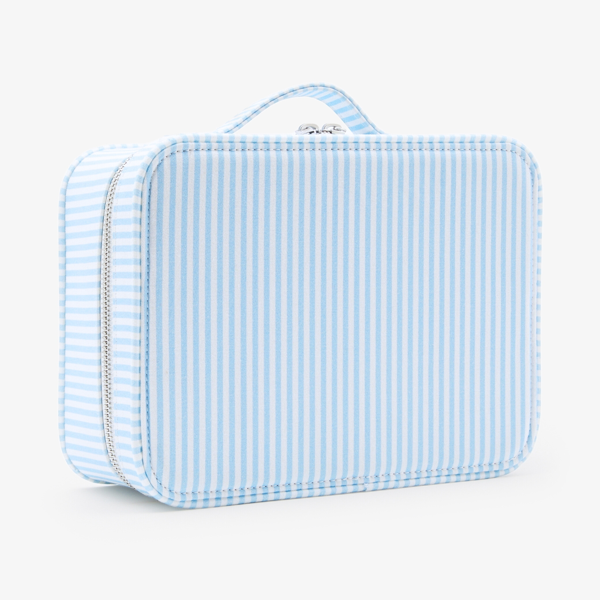 Jacadi - Valise bébé coton enduit rayé - Bleu/Blanc