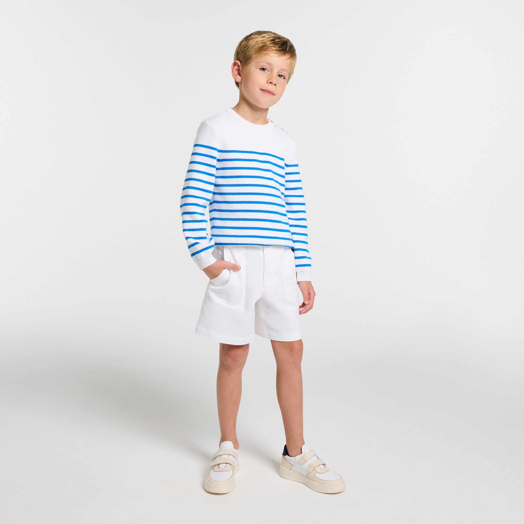 Jacadi - Bermuda pour garçon en twill JacadixSaint James - Blanc - Taille: 12A