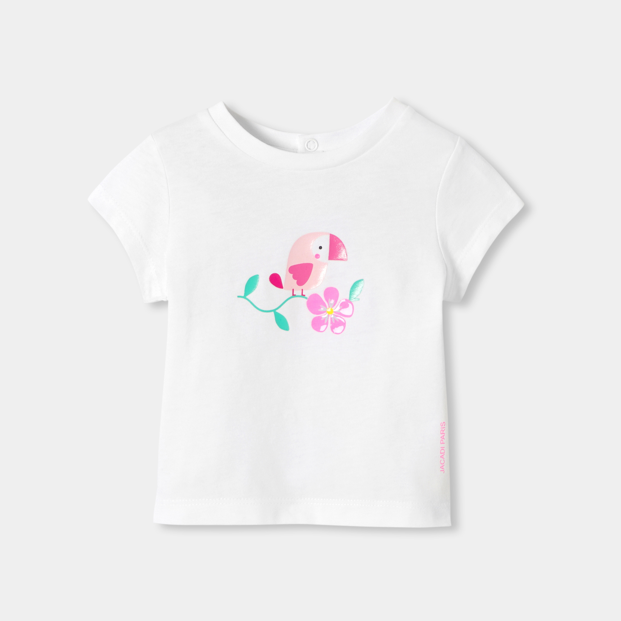 Jacadi - T-shirt pour bébé en coton - Blanc - Taille: 12M