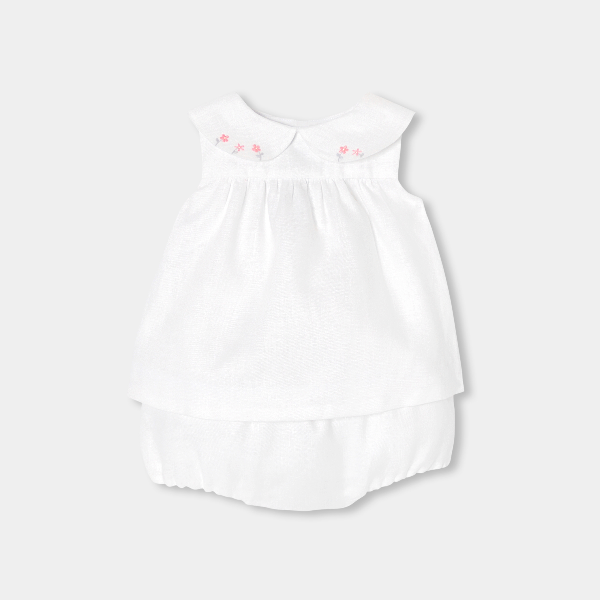 Jacadi - Ensemble pour bébé en lin - Blanc - Taille: 12M - Idéal Cadeau naissance