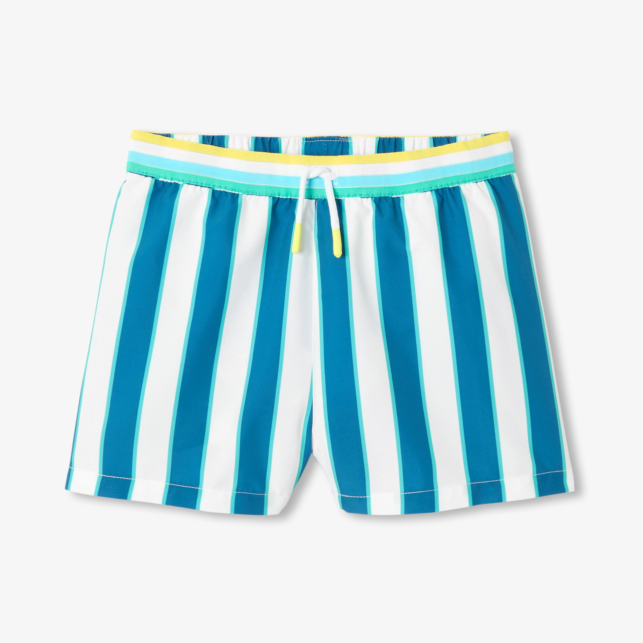 Jacadi - Short de bain enfant rayé - Bleu/Blanc - Taille: 04A