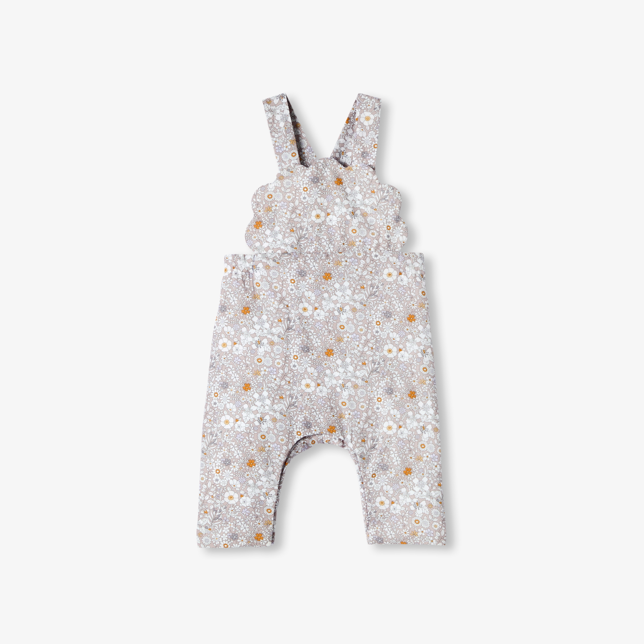 Jacadi - Salopette pour bébé en tissu Liberty - Gris/Multicouleur - Taille: 18M - Idéal Cadeau naissance