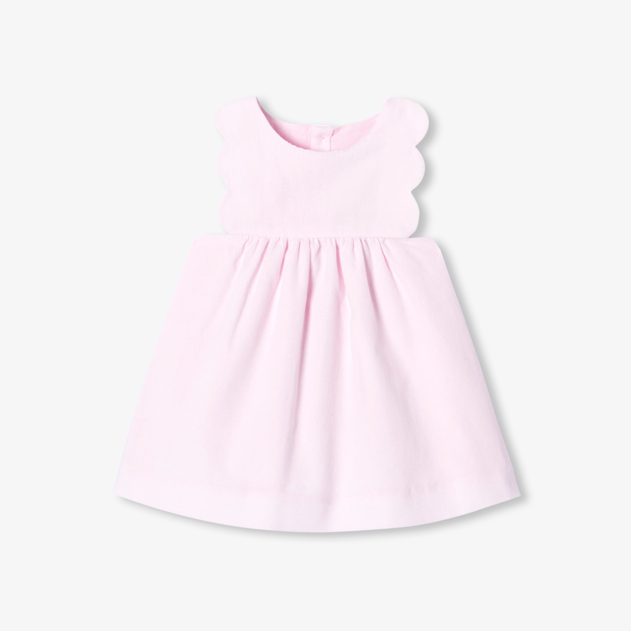 Jacadi - Robe chasuble pour bébé en velours milleraies - Rose - Taille: 18M - Idéal Cadeau naissance