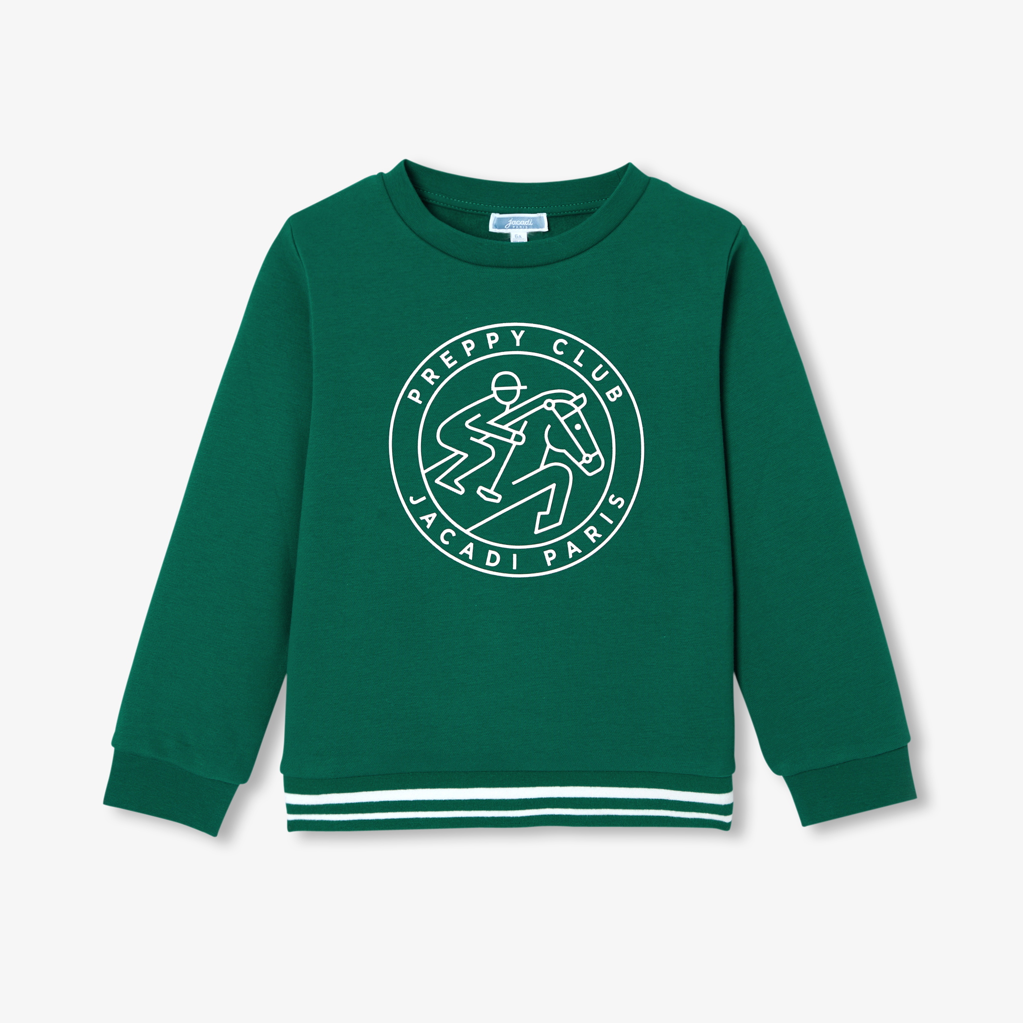 Jacadi - Sweat pour garçon en molleton - Vert - Taille: 08A