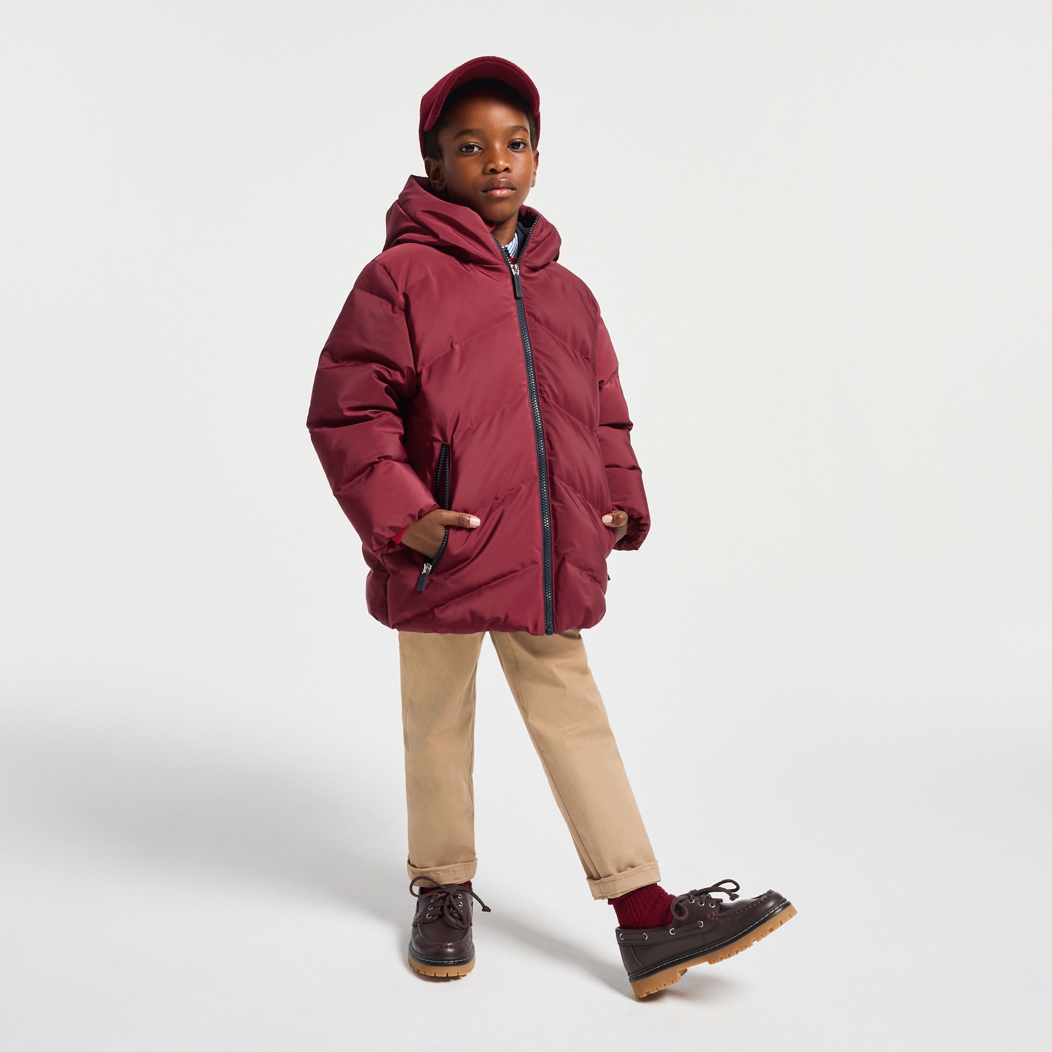 Jacadi - Doudoune à capuche enfant - Rouge - Taille: 08A