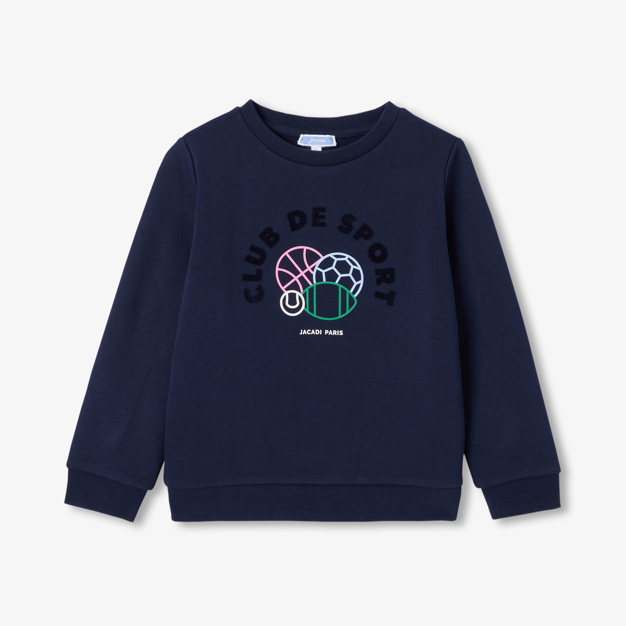 Jacadi - Sweat pour garçon en molleton - Bleu - Taille: 10A