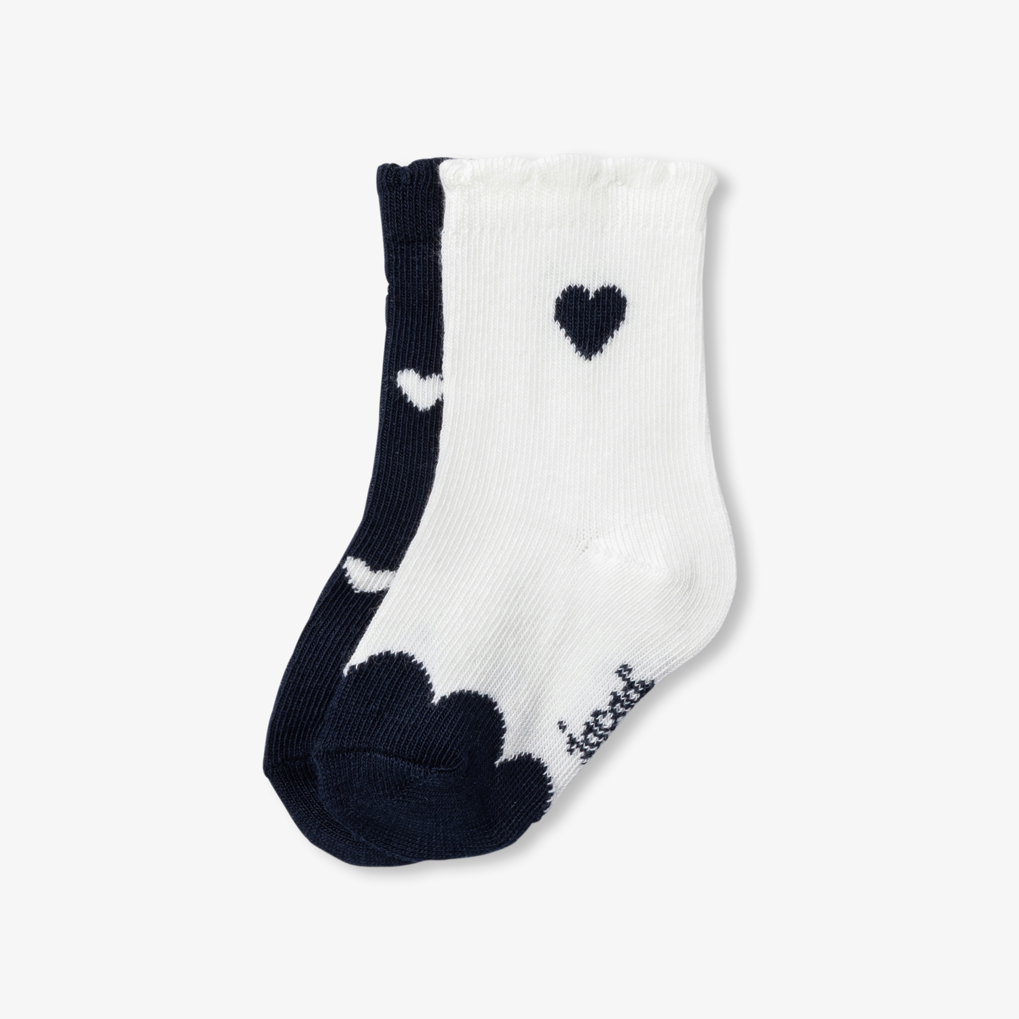 Jacadi - Duo de chaussettes pour bébé - Marine/Multicouleur - Taille: 21/22 - Idéal Cadeau naissance