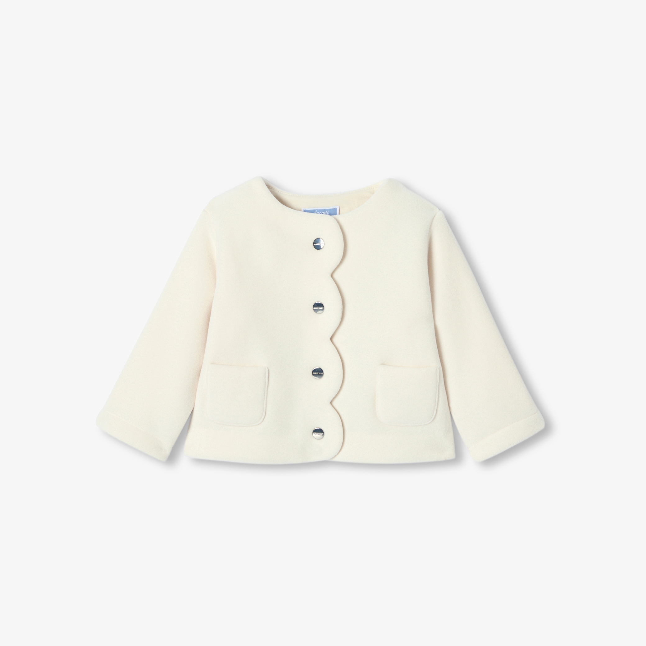 Jacadi - Cardigan pour bébé en micropolaire - Blanc - Taille: 18M