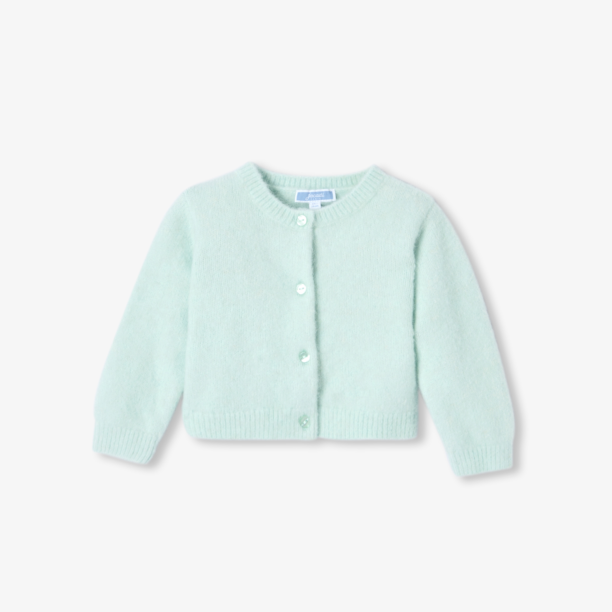 Jacadi - Cardigan pour bébé en laine et alpaga - Vert - Taille: 24M