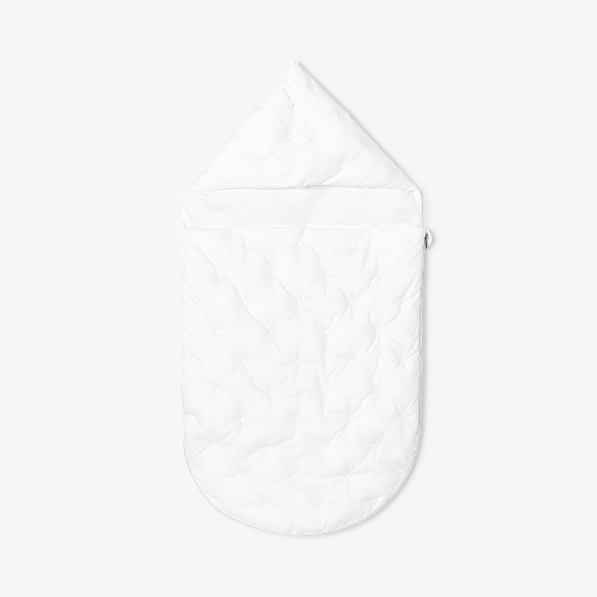 Jacadi - Nid d'ange en coton brodé de cœurs - Blanc