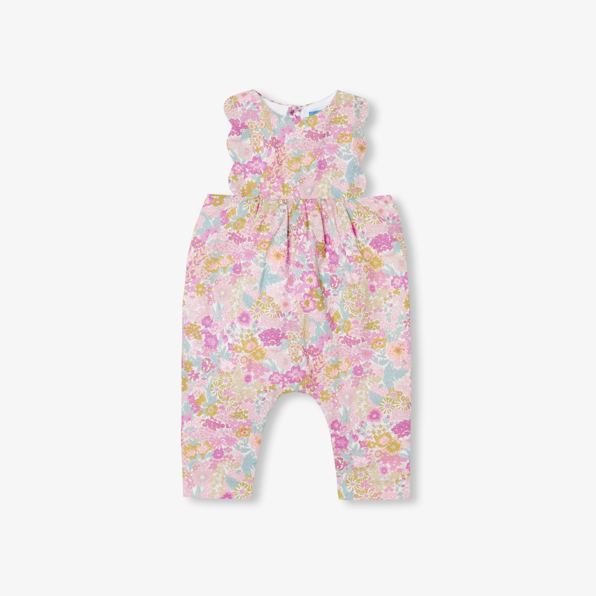 Jacadi - Combinaison pour bébé en tissu Liberty ouatinée - Multicouleur - Taille: 12M - Idéal Cadeau naissance