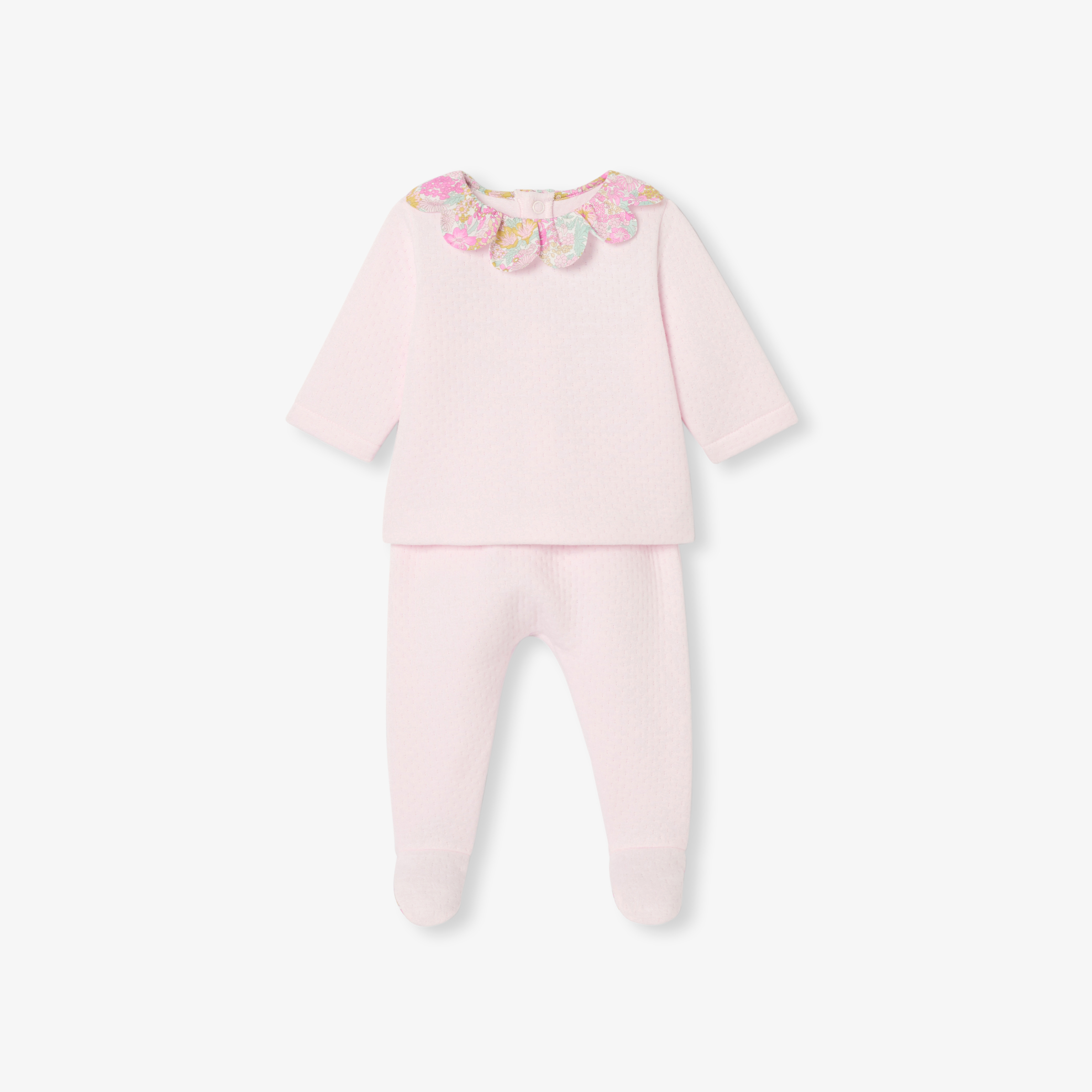Jacadi - Ensemble confort pour bébé en double jersey - Rose - Taille: 01M - Idéal Cadeau naissance