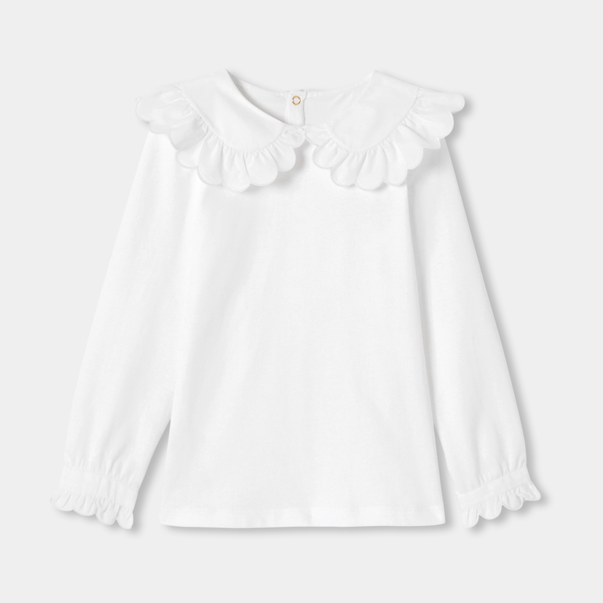 Jacadi - T-shirt pour fille manches longues - Blanc - Taille: 10A