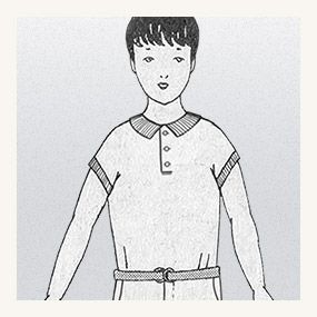 Illustration en noir et blanc du polo Emblématique