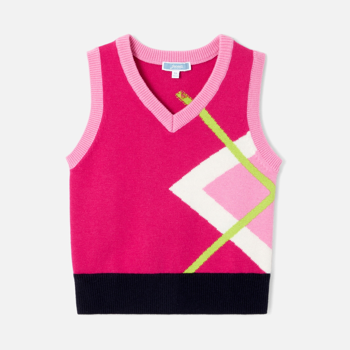 Pull débardeur enfant fille Rose/multico Jacadi Paris