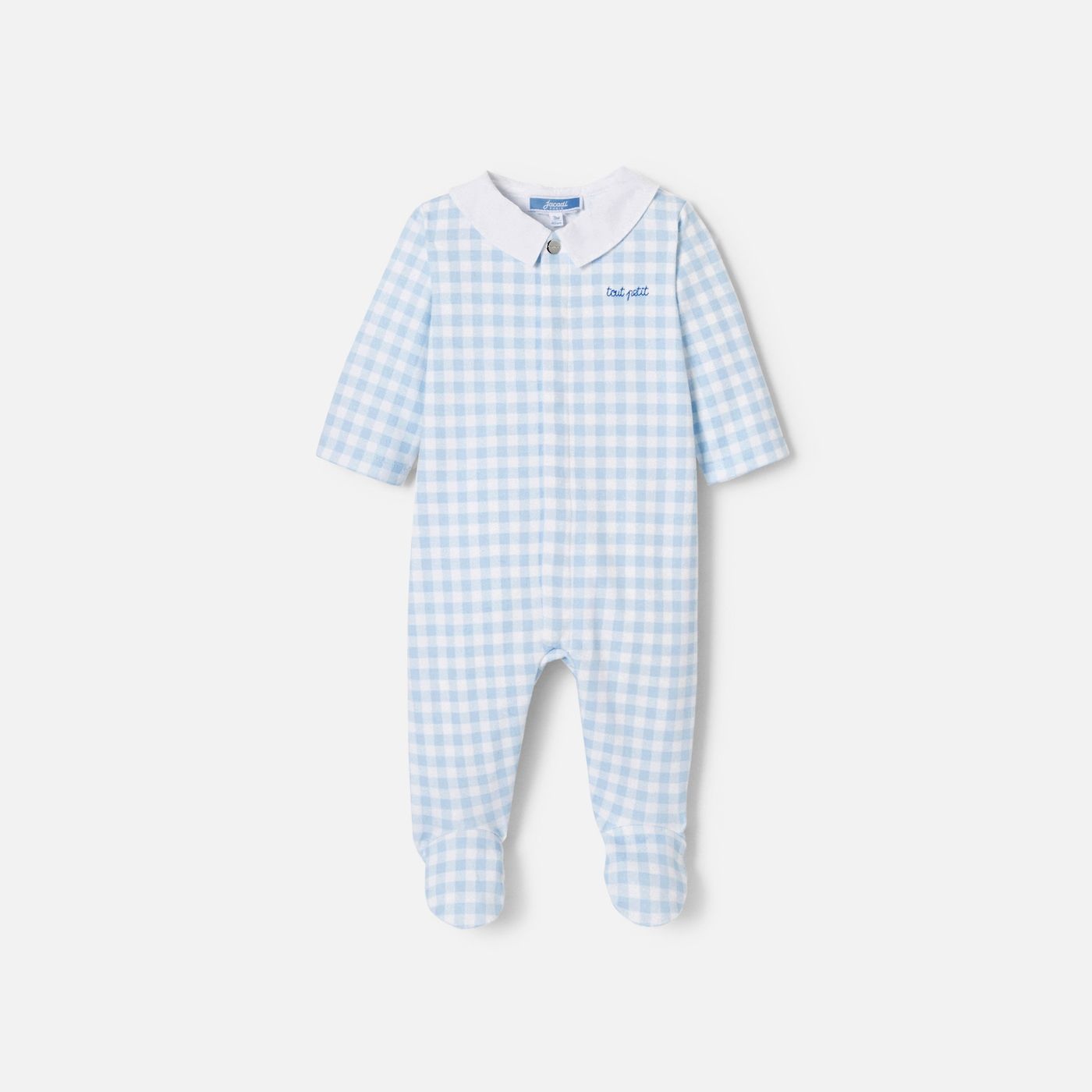 Pyjama bébé garçon en interlock Blanc/bleu Jacadi Paris