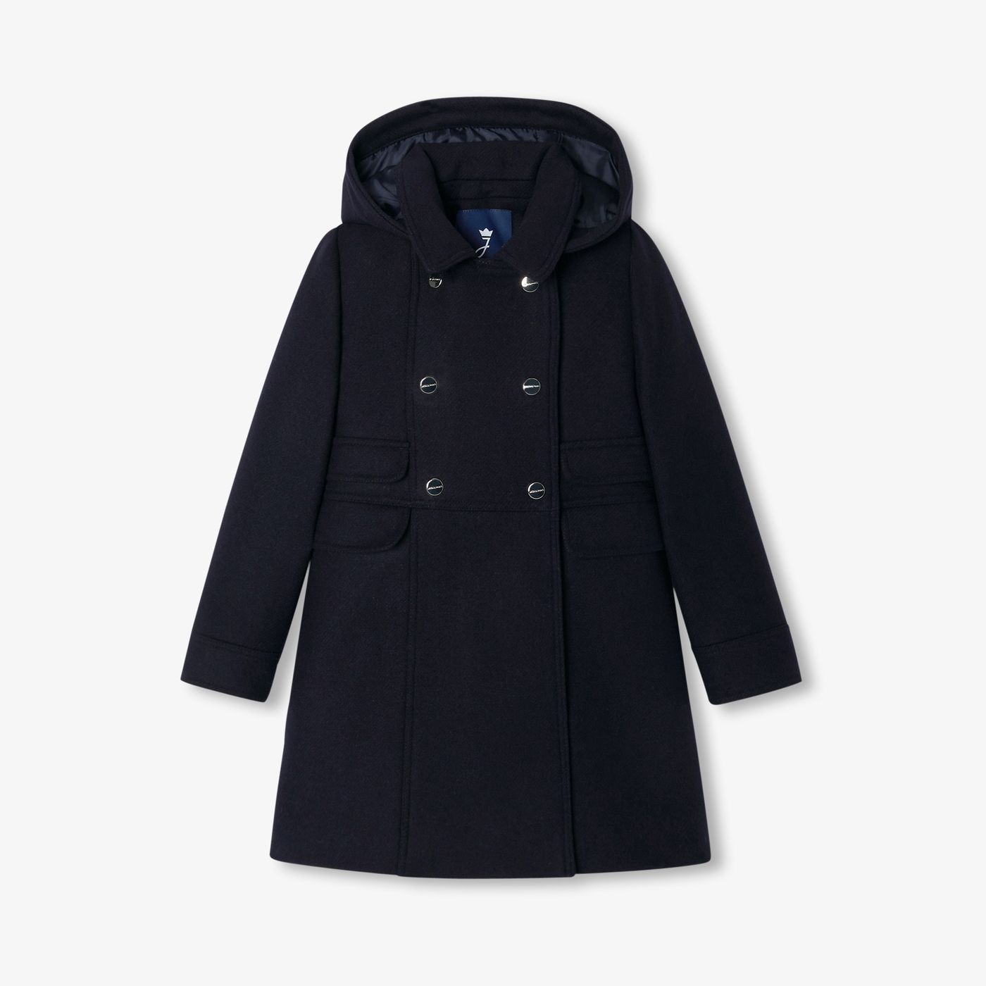 Manteau enfant fille en laine Marine Jacadi Paris - Main Image