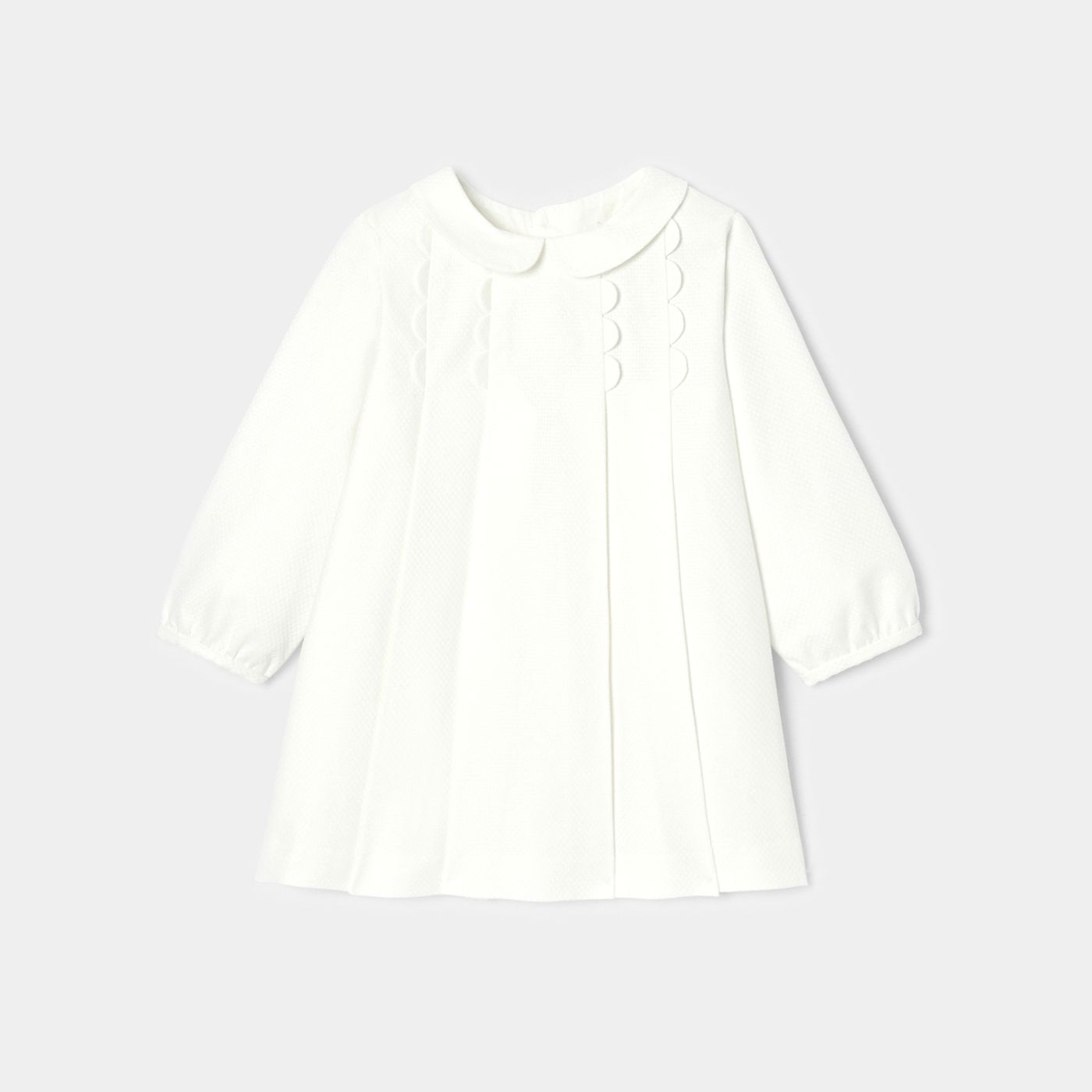 Robe de cérémonie bébé fille Blanc doux Jacadi Paris