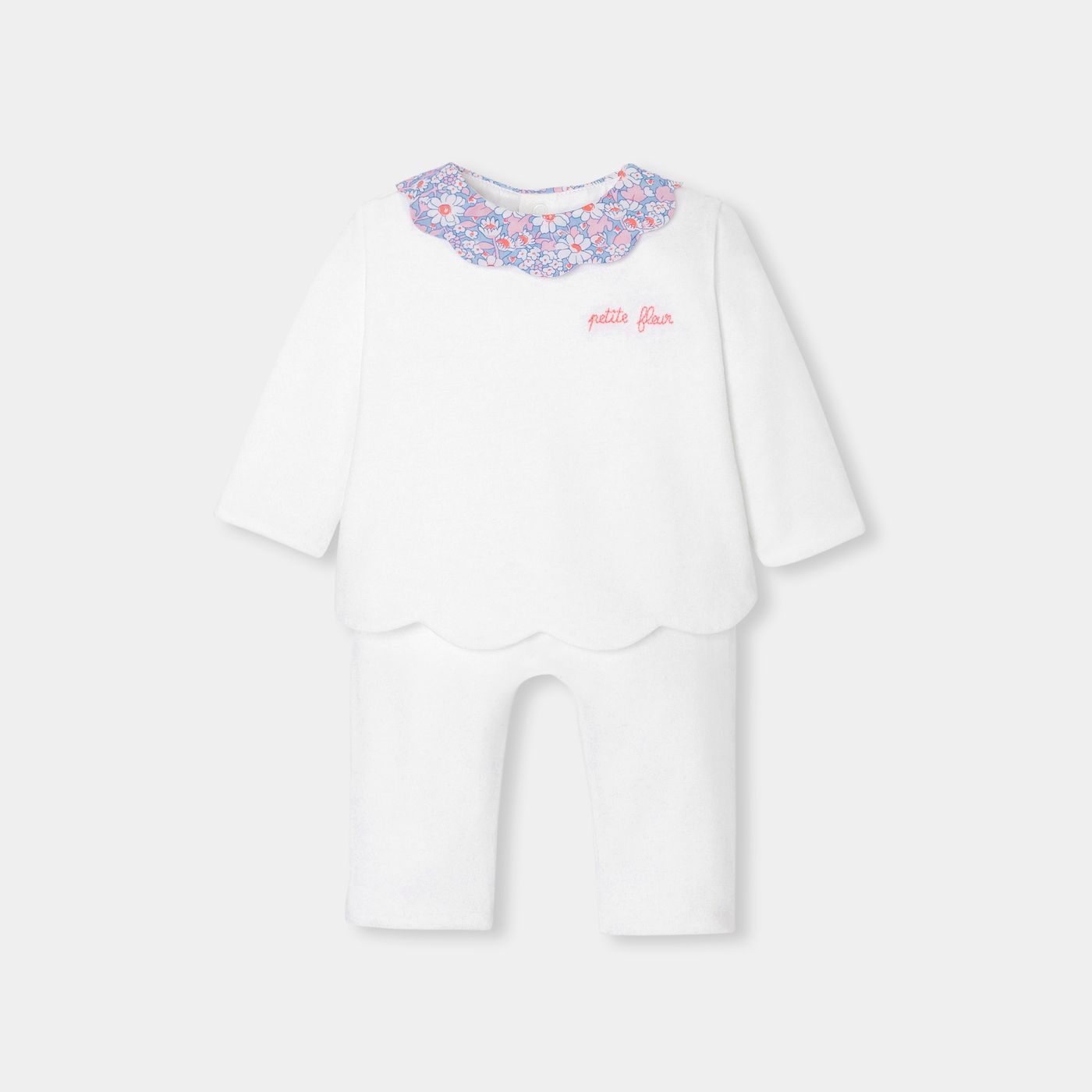 Ensemble bébé fille en double jersey Blanc Jacadi Paris