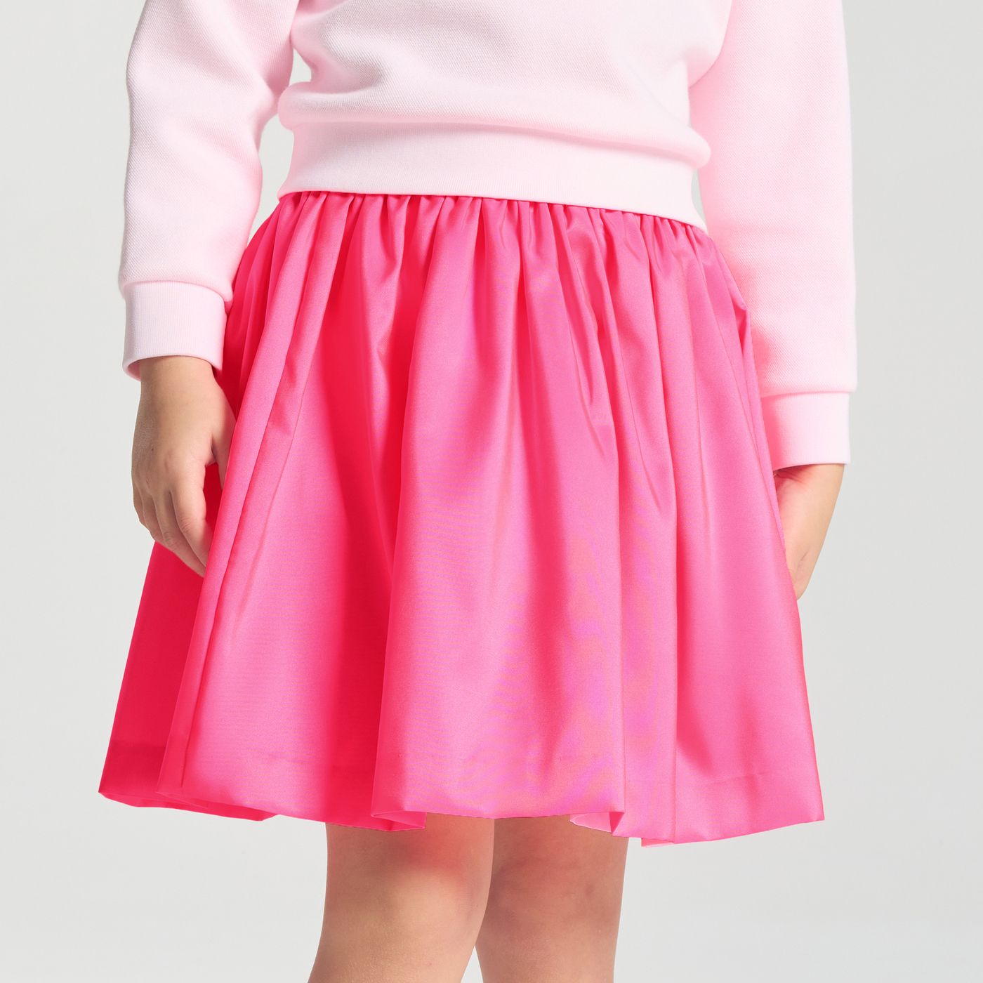 Jupe enfant fille en taffetas Rose fluo Jacadi Paris