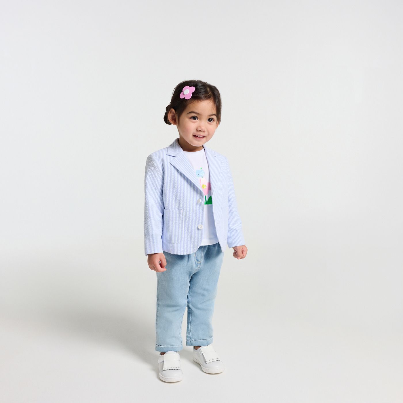 Jean léger bébé fille Denim clair Jacadi Paris - Main Image