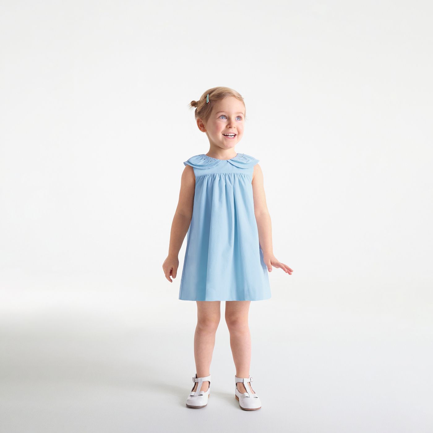 Robe de cérémonie bébé fille Bleu glacier Jacadi Paris