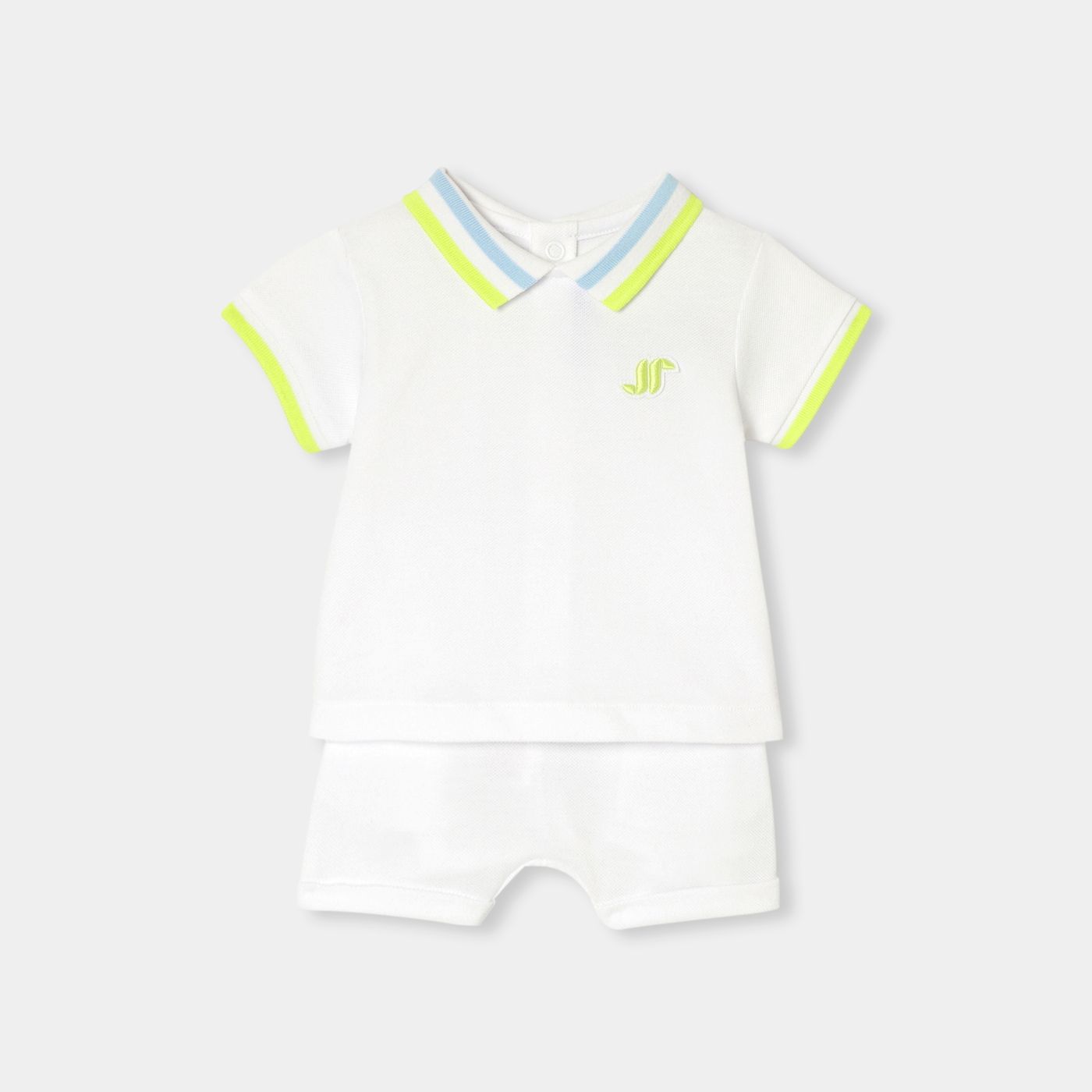 Ensemble bébé garçon en piqué de coton Blanc Jacadi Paris