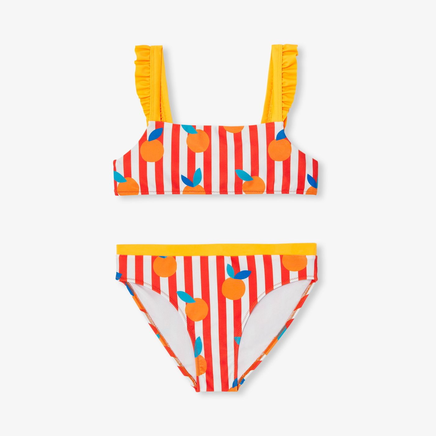 Maillot de bain pièces enfant fille Orange/multico Jacadi Paris